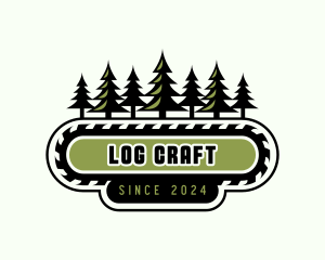 Sawmill Logging Chainsaw logo design