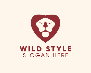 Wild Lion Heart logo design