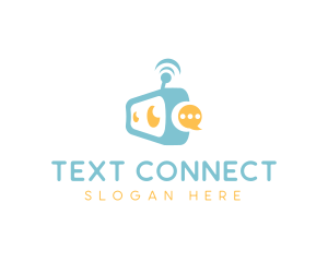 Chat Messaging Communication Robot logo design