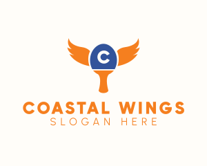 Table Tennis Wings  logo design