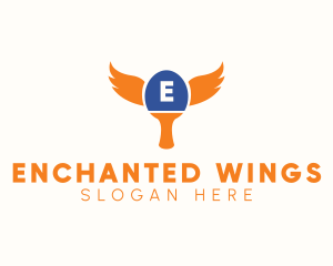 Table Tennis Wings  logo design