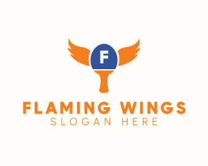 Table Tennis Wings  logo design