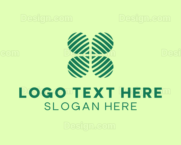 Vegan Leaf Clover Logo