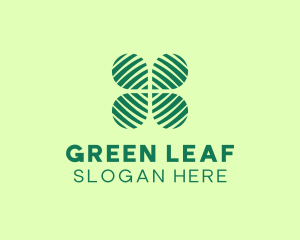 Vegan Leaf Clover logo design