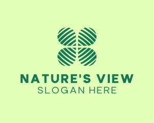 Vegan Leaf Clover logo design