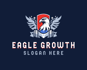 Military Eagle Shield logo design