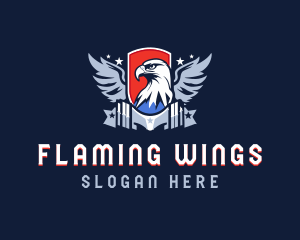 Military Eagle Shield logo design