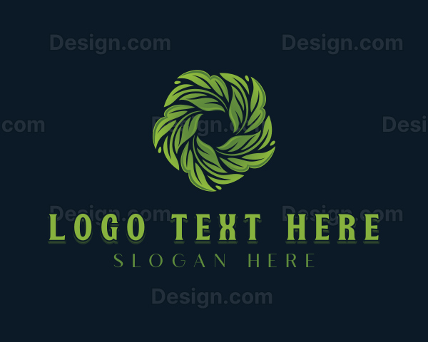 Organic Herbal Leaves Logo