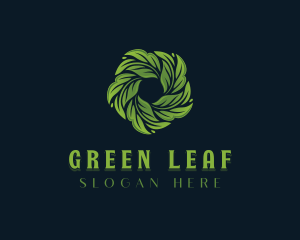 Organic Herbal Leaves logo design