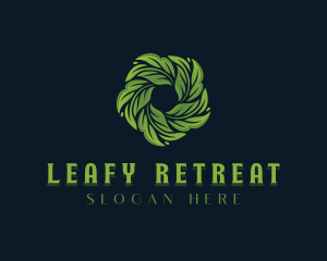 Organic Herbal Leaves logo design