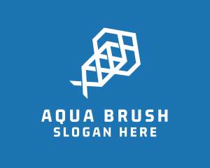 Geometric Fish Aquatic logo design