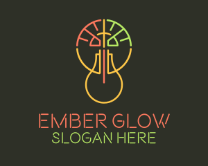 Neon Bulb Meter logo design