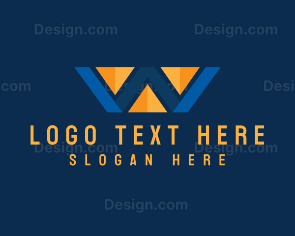 Modern Geometric Letter W Logo