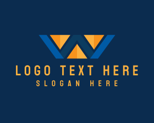 Modern Geometric Letter W logo