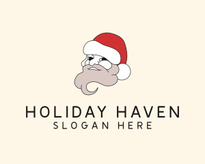 Christmas Holiday Santa logo design