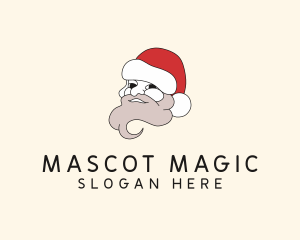 Christmas Holiday Santa logo design