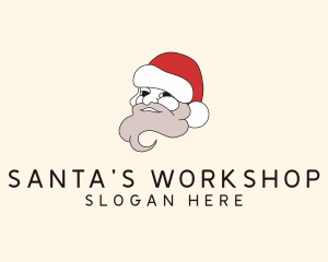 Christmas Holiday Santa logo design