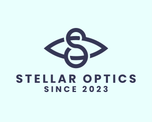 Optical Eye Letter S logo design