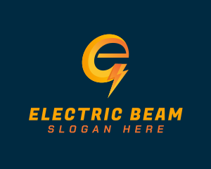 Electric Volt Letter E logo design