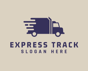 Express Shipping Truck logo design