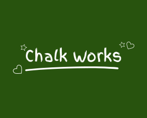 Chalkboard Handwriting Doodle logo