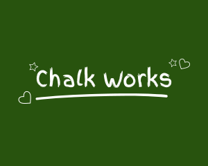 Chalkboard Handwriting Doodle logo design