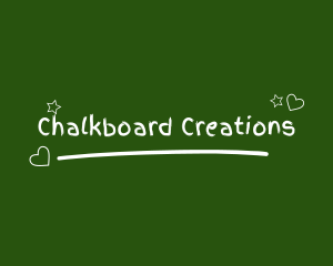 Chalkboard Handwriting Doodle logo