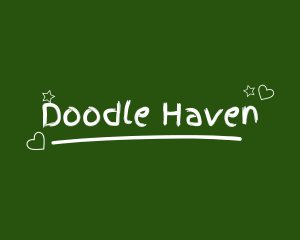 Chalkboard Handwriting Doodle logo design