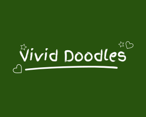 Chalkboard Handwriting Doodle logo design