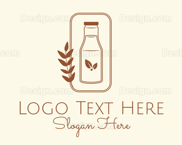 Natural Kombucha Bottle Logo