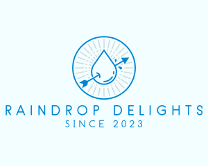 Water Droplet Arrow  logo design