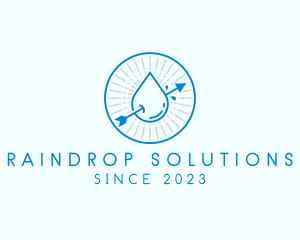 Water Droplet Arrow  logo design