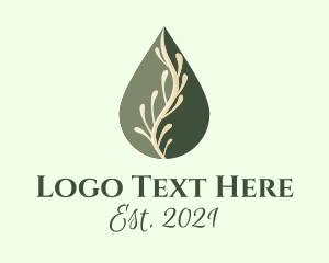 Leaf Vine Oil Droplet logo