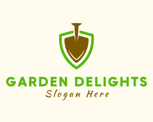 Garden Shield Shovel  logo design