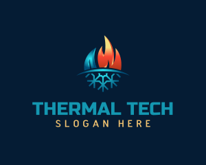 Ice Fire Refrigeration Thermal logo design