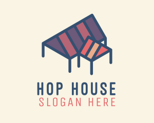 House Roofing Tent logo design