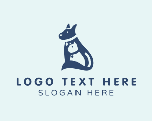 Cat Dog Grooming logo design