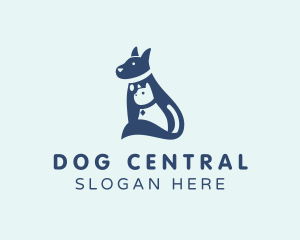 Cat Dog Grooming logo design