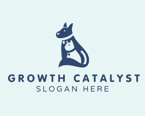 Cat Dog Grooming logo design