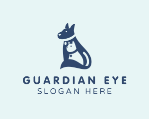 Cat Dog Grooming logo design