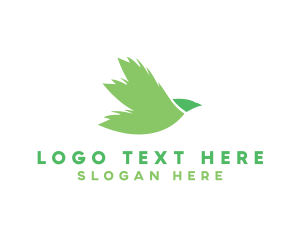 Nature Leaf Bird Logo