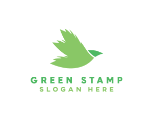 Nature Leaf Bird logo design