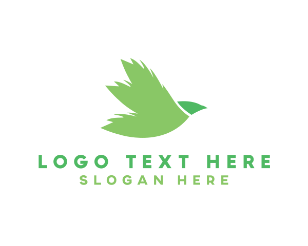 Green Bird logo example 3