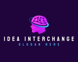 Brain Technology Ai logo design