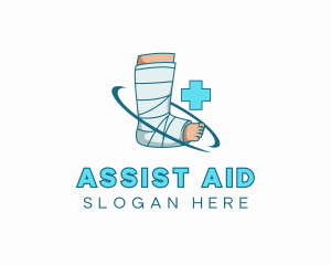 Medical Leg Wrap Injury logo design