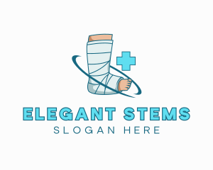 Medical Leg Wrap Injury logo design