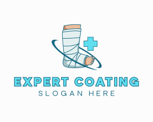 Medical Leg Wrap Injury logo design