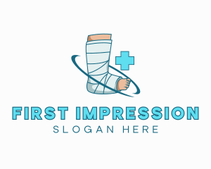 Medical Leg Wrap Injury logo design