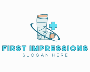 Medical Leg Wrap Injury logo design