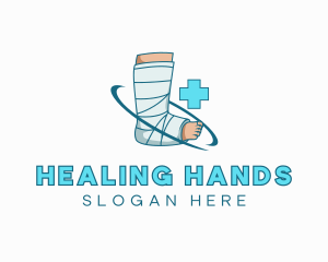 Medical Leg Wrap Injury logo design